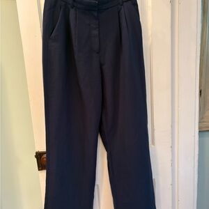 Abercrombie & Fitch Sloan Tailored Navy Wide Leg Pant